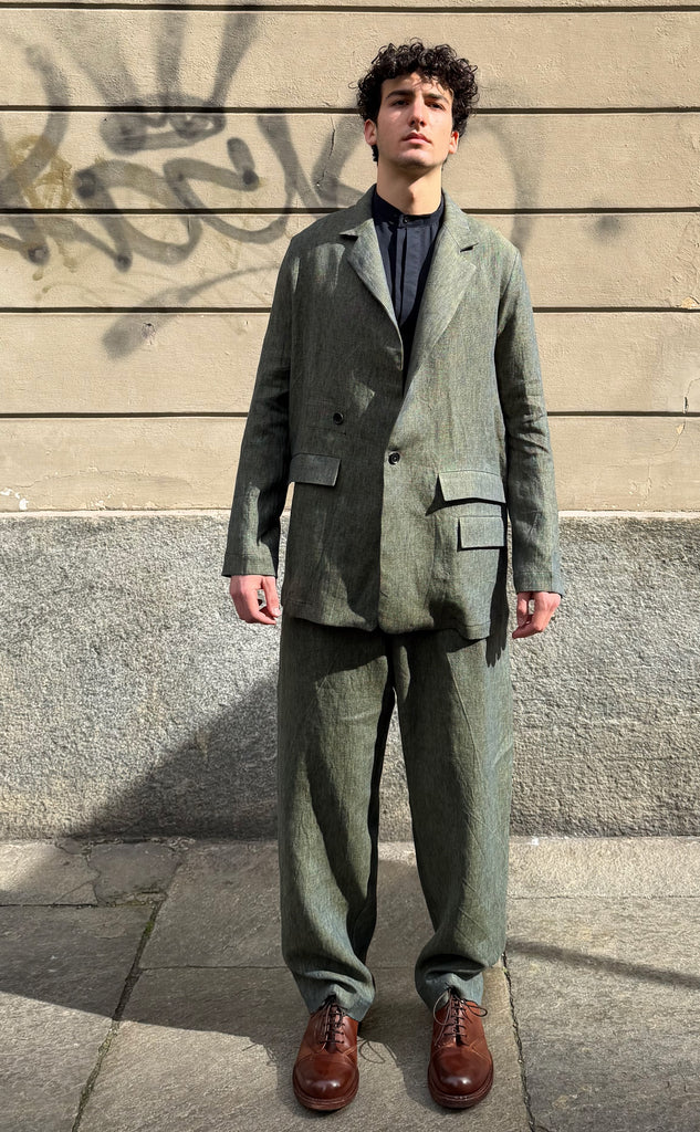 giacca doppio uni green
