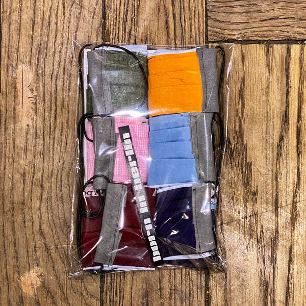 mascherina 6 pieces different colours