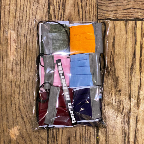 mascherina 6 pieces different colours
