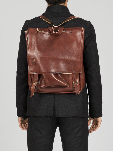 backpack red brown